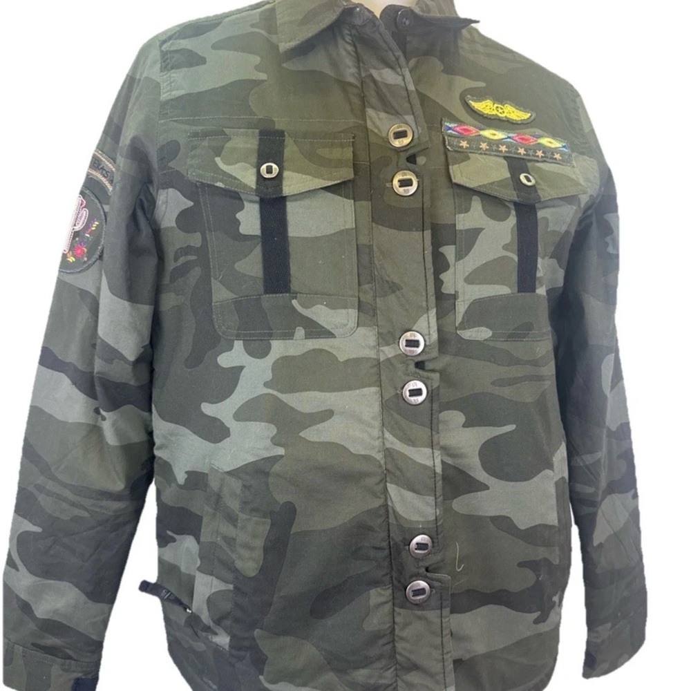 STS Rancher Camo Military-Style Patch Jacket